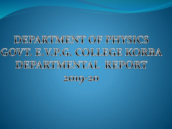 department of physics govt e v p g college korba