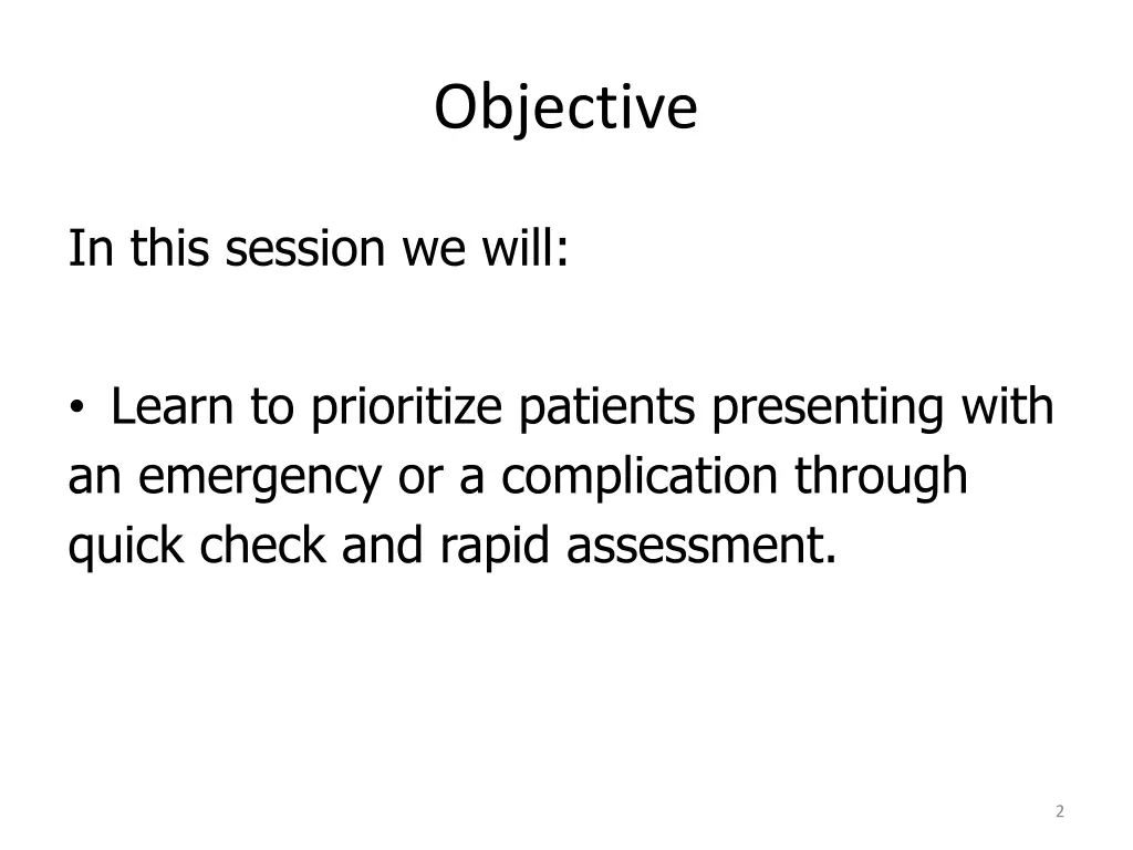 objective