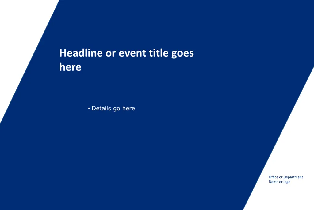 headline or event title goes here 1