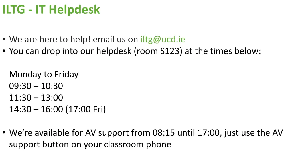 iltg it helpdesk