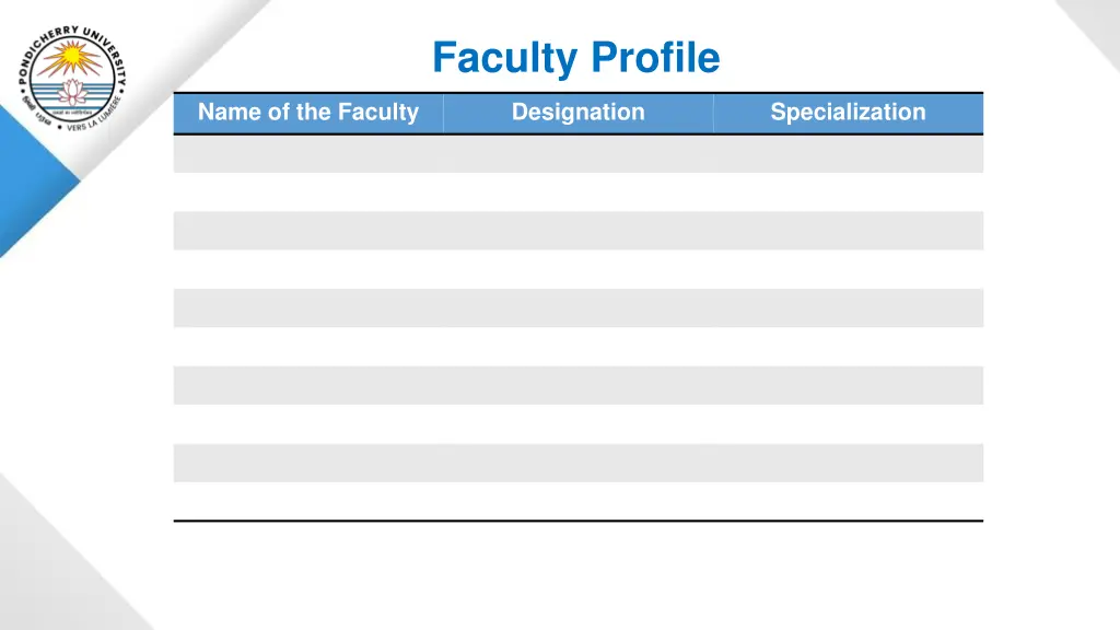 faculty profile