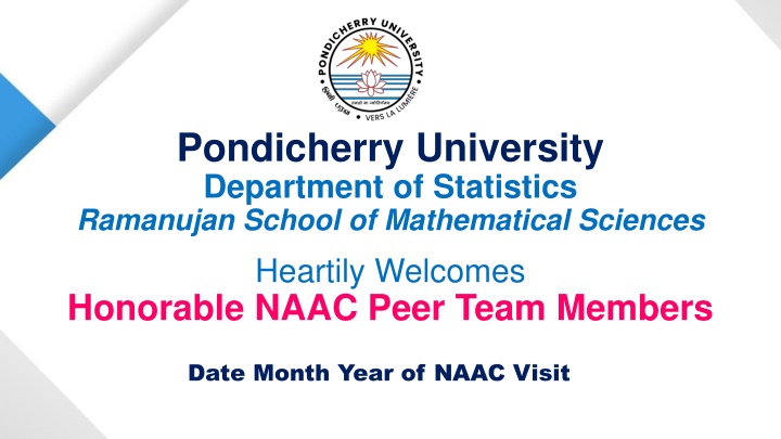 pondicherry university department of statistics
