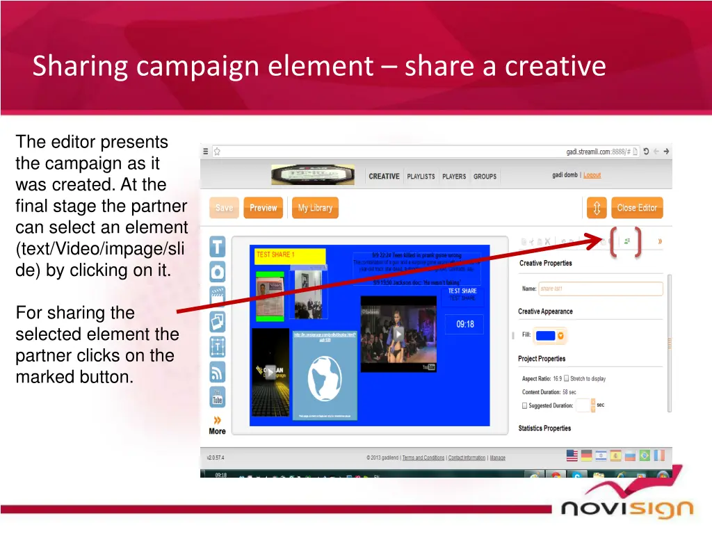sharing campaign element share a creative