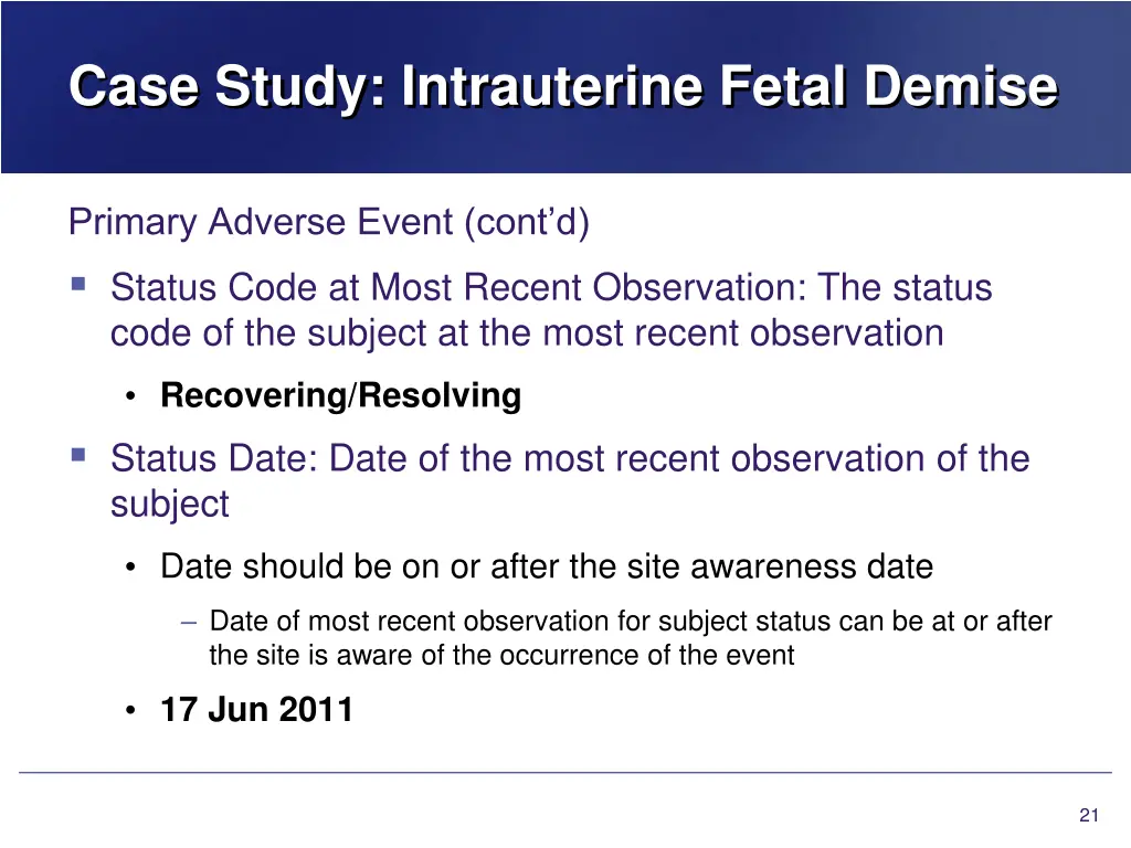 case study intrauterine fetal demise 6
