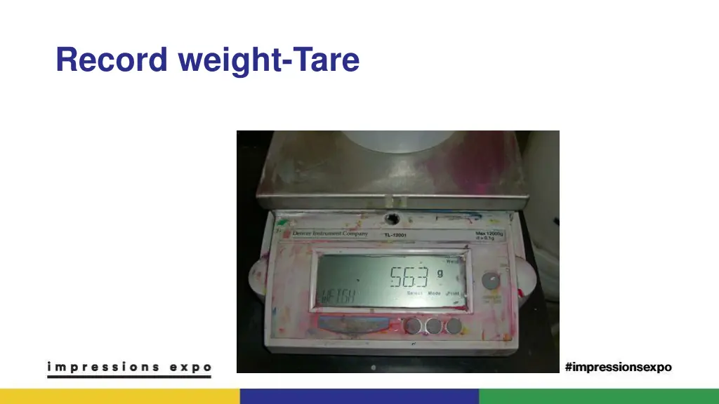 record weight tare