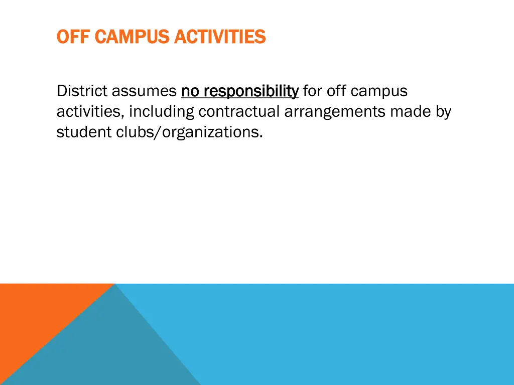off campus activities off campus activities