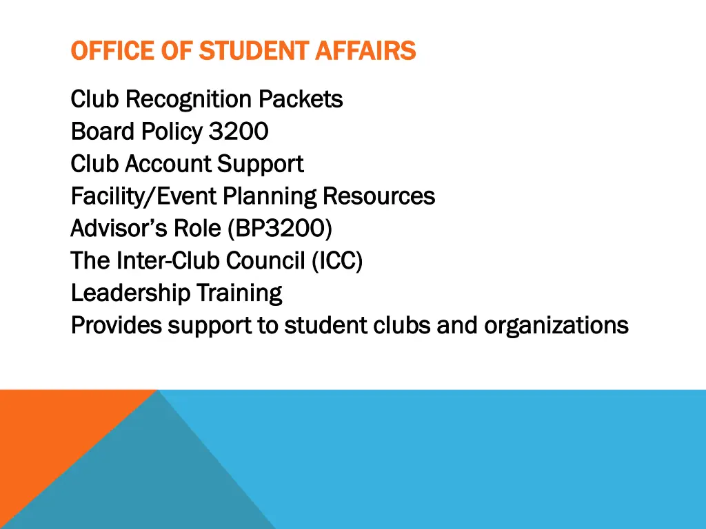 office of student affairs office of student