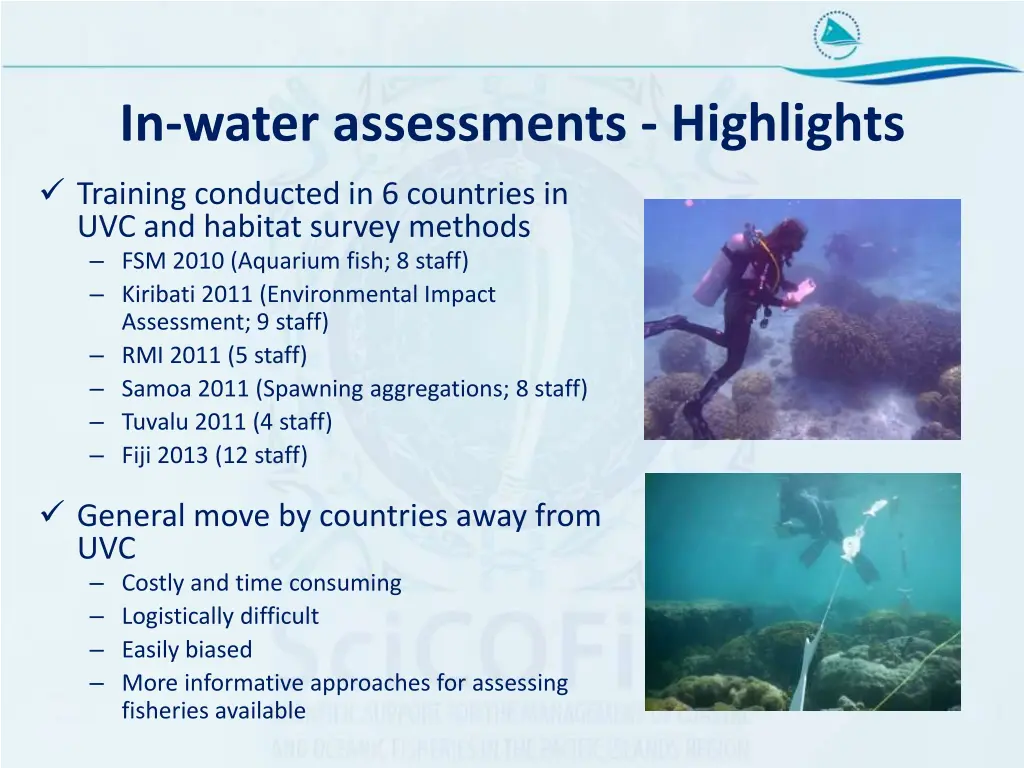 in water assessments highlights