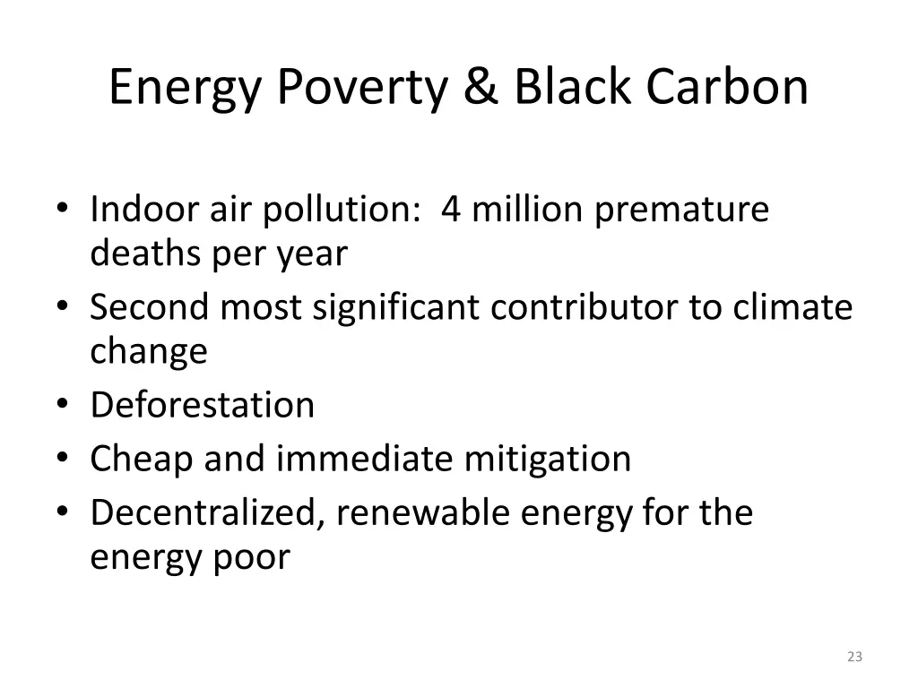 energy poverty black carbon