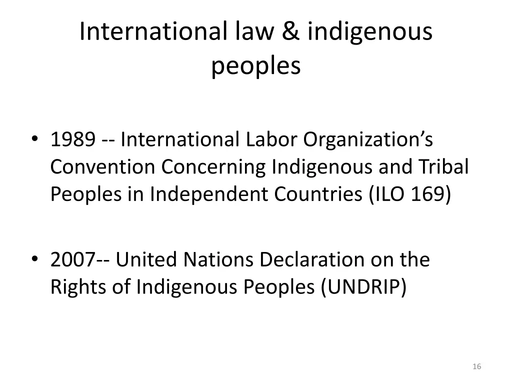 international law indigenous peoples