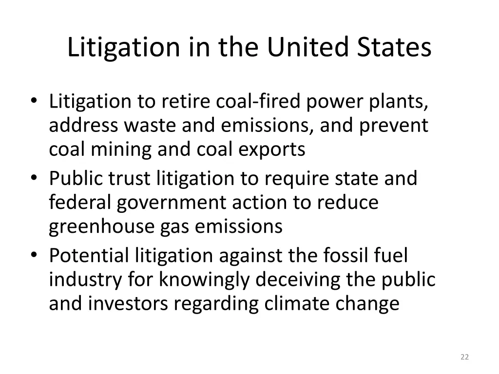 litigation in the united states