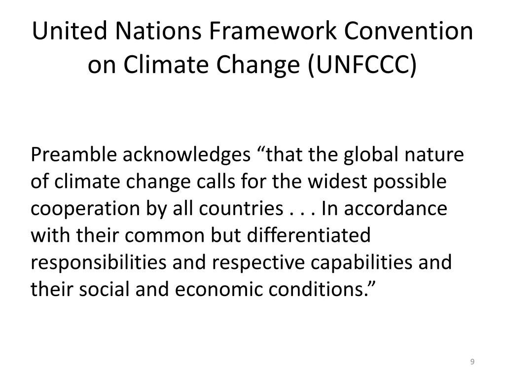 united nations framework convention on climate 1
