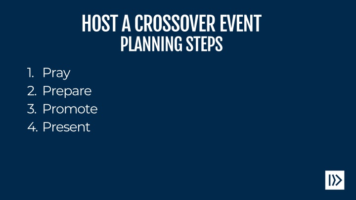 host a crossover event planning steps