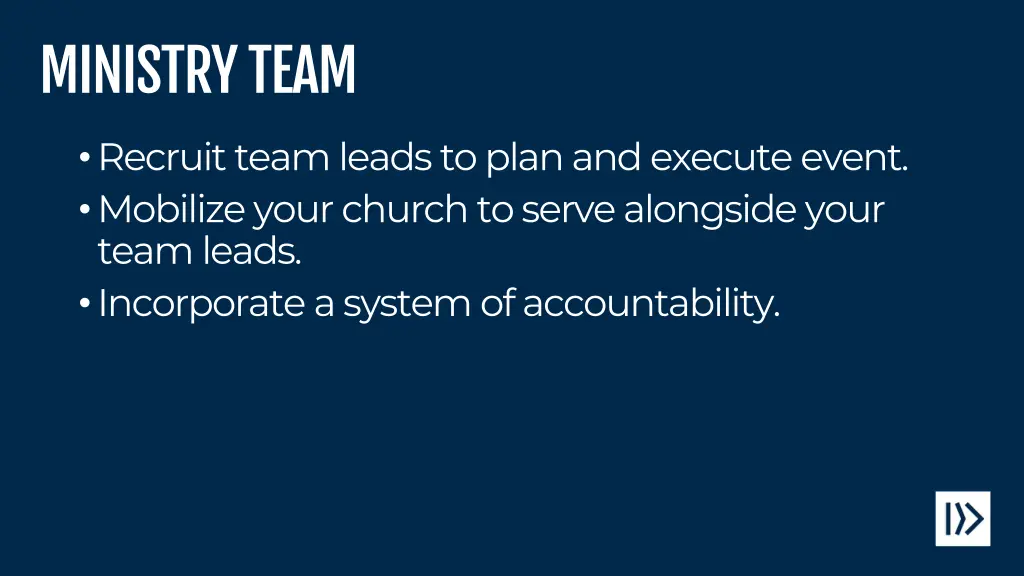 ministry team