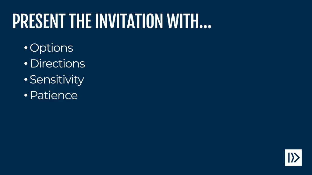 present the invitation with
