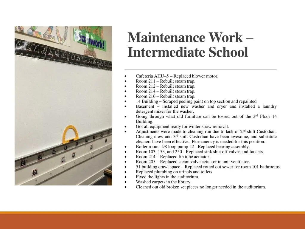 maintenance work intermediate school 1