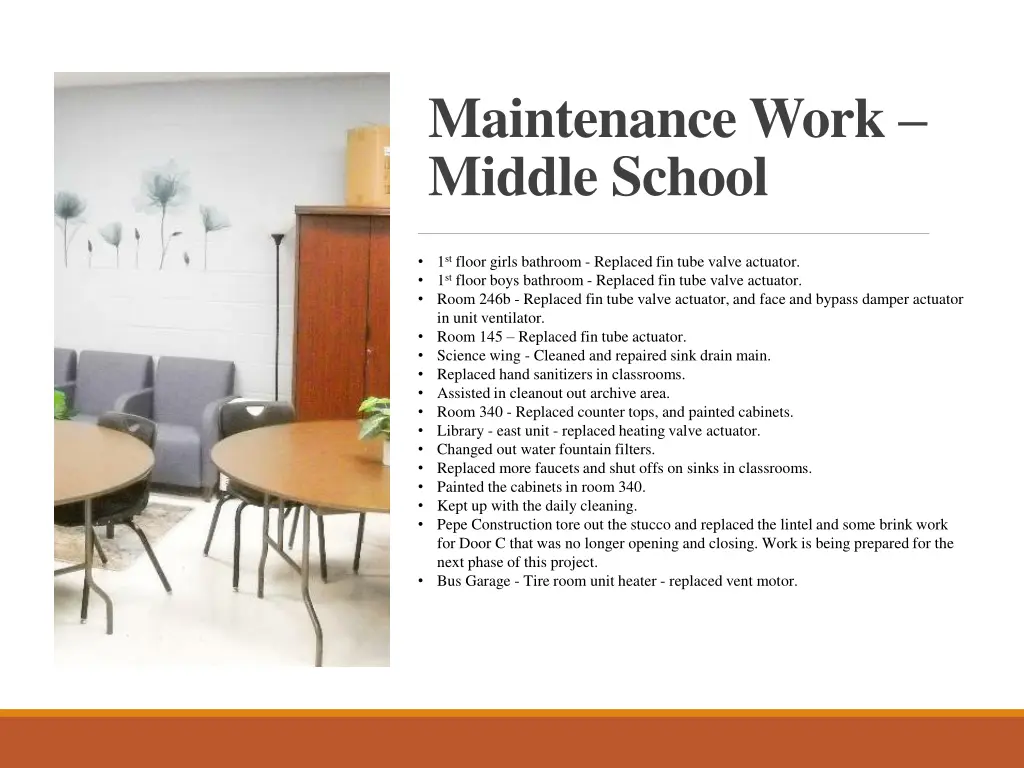 maintenance work middle school 1