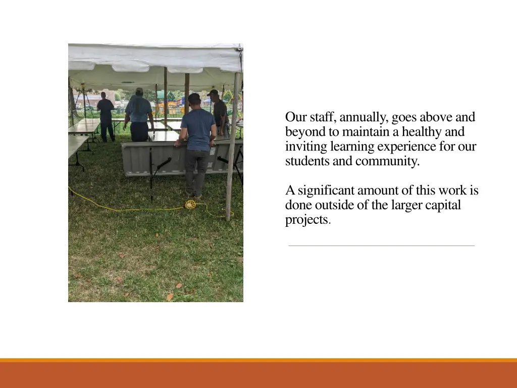 our staff annually goes above and beyond