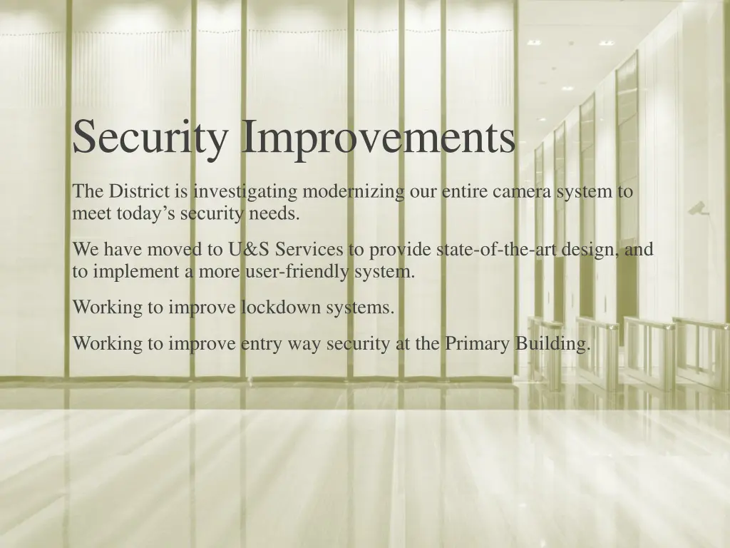 security improvements