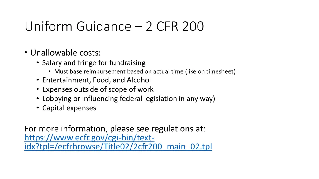 uniform guidance 2 cfr 200