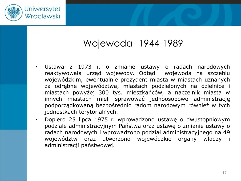 wojewoda 1944 1989 2