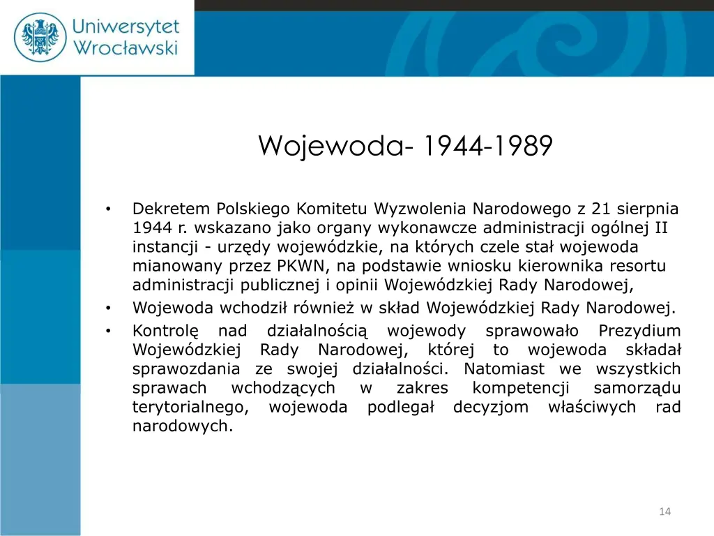 wojewoda 1944 1989
