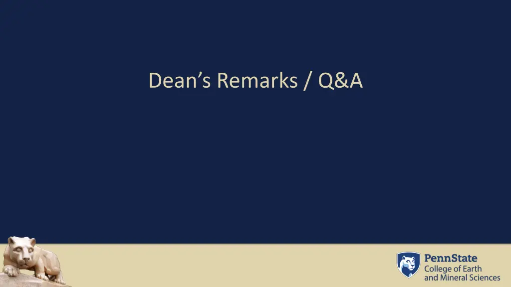dean s remarks q a