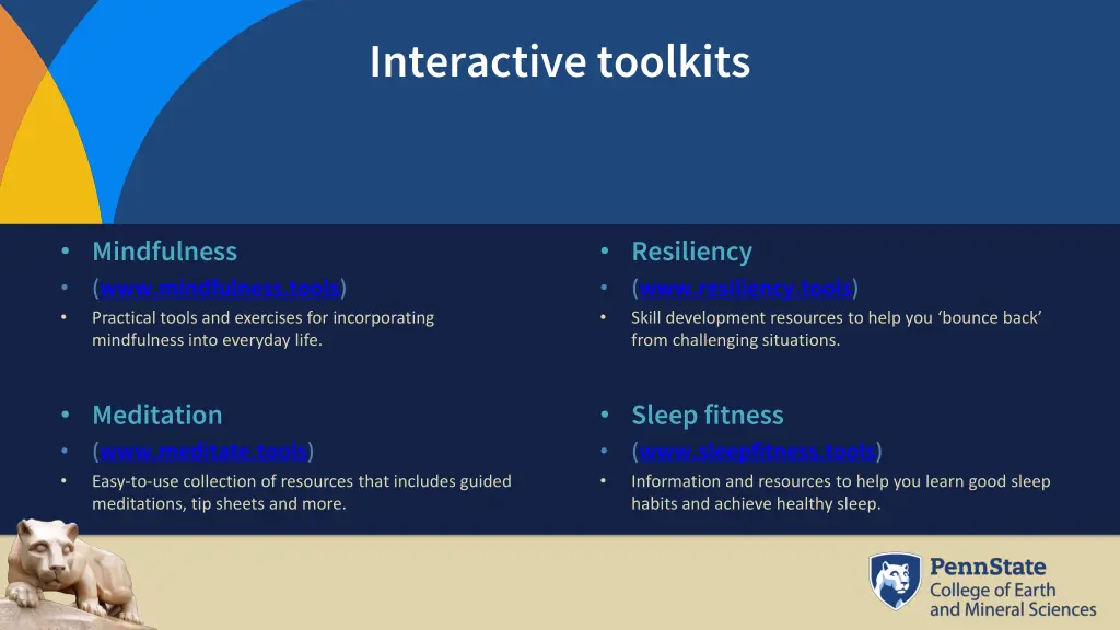 interactive toolkits