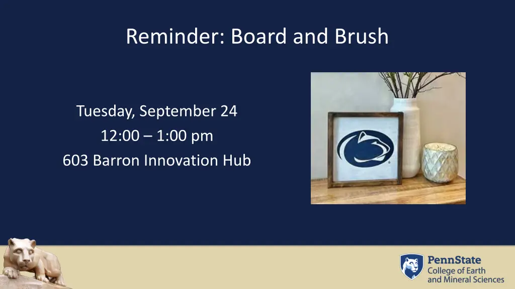 reminder board and brush