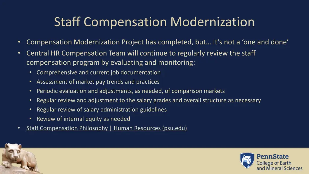 staff compensation modernization