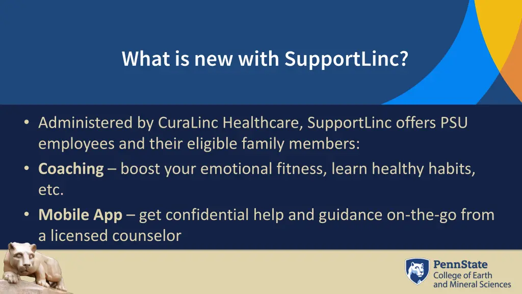 what is new with supportlinc