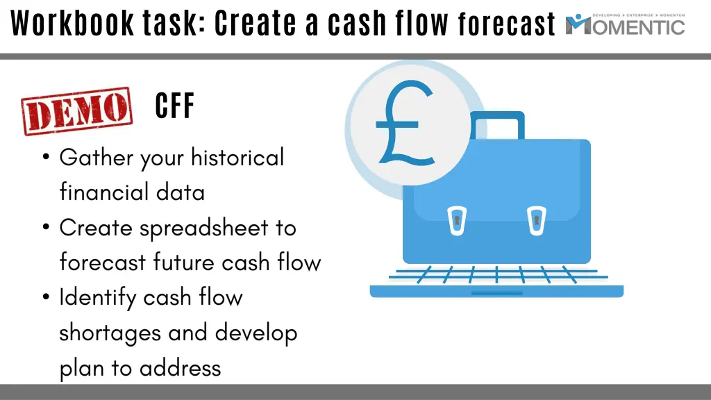 workbook task create a cash flow forecast