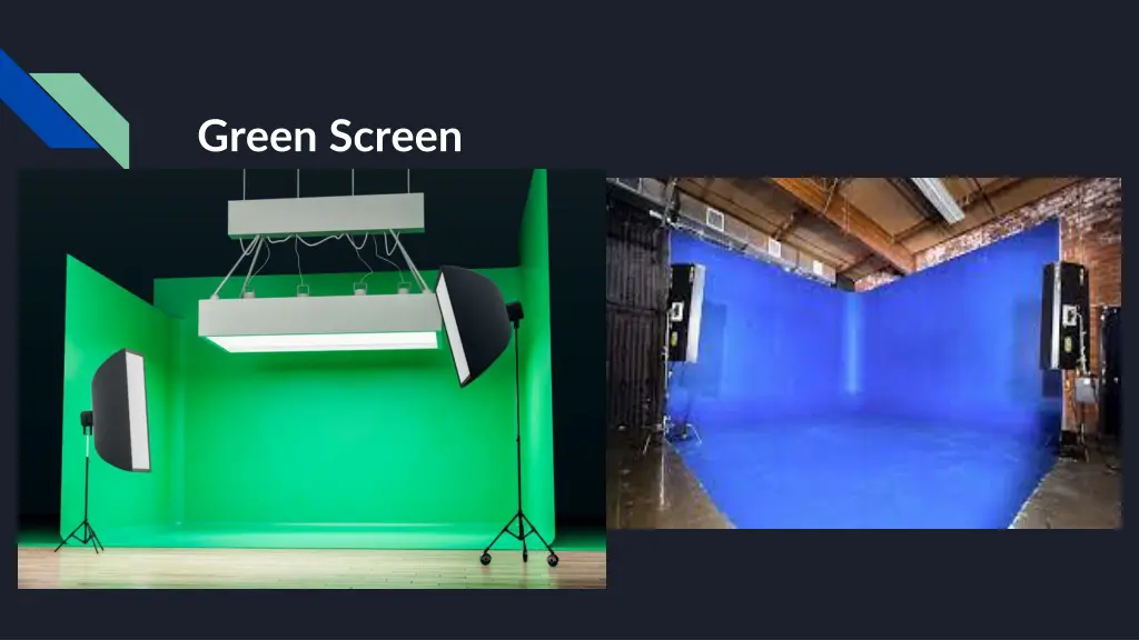 green screen blue screen