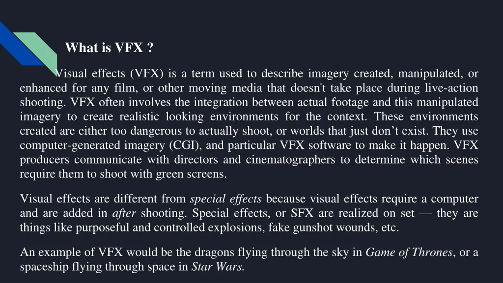 what is vfx