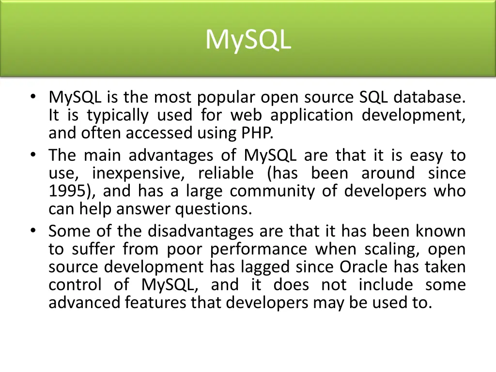 mysql