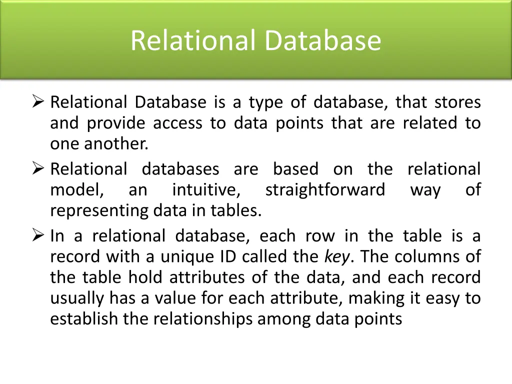 relational database