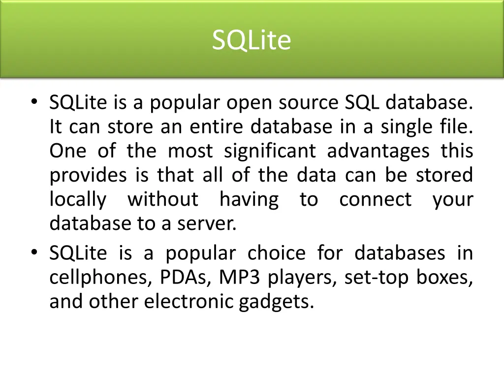 sqlite