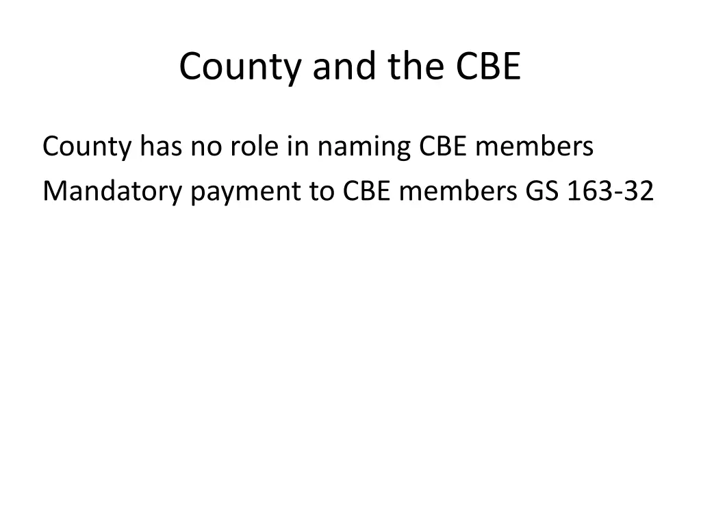 county and the cbe 1