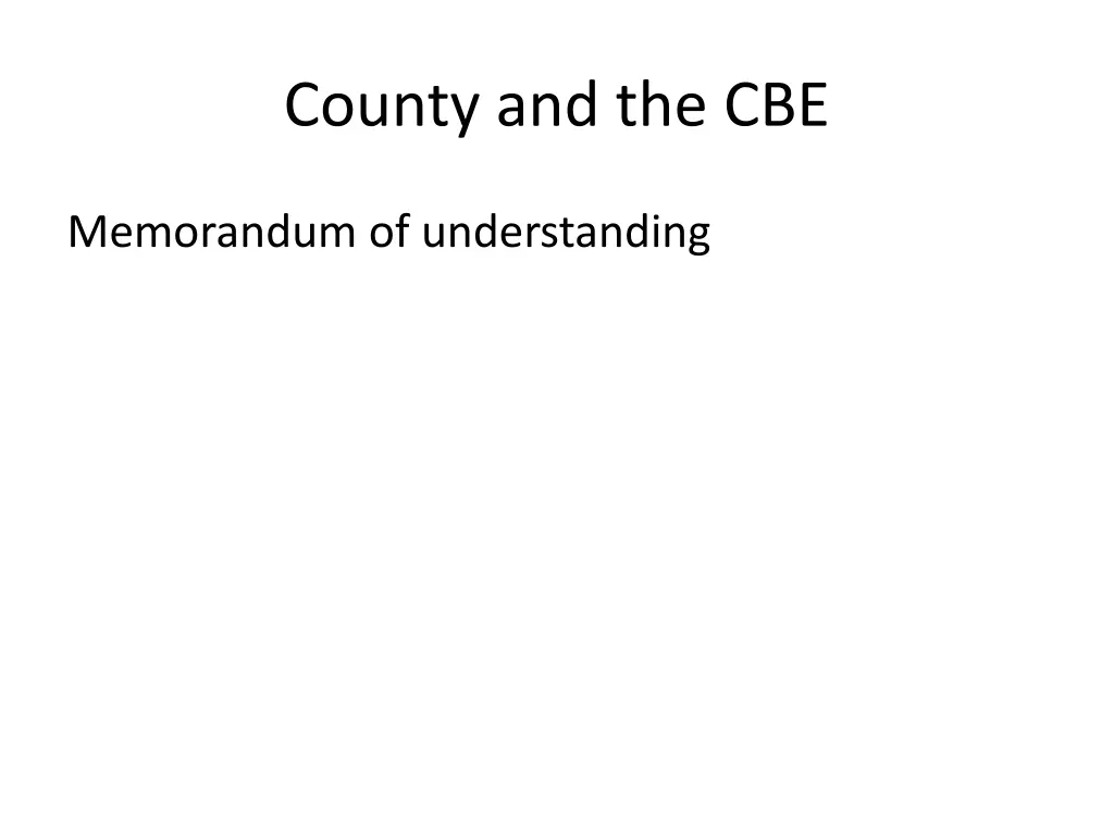 county and the cbe 6