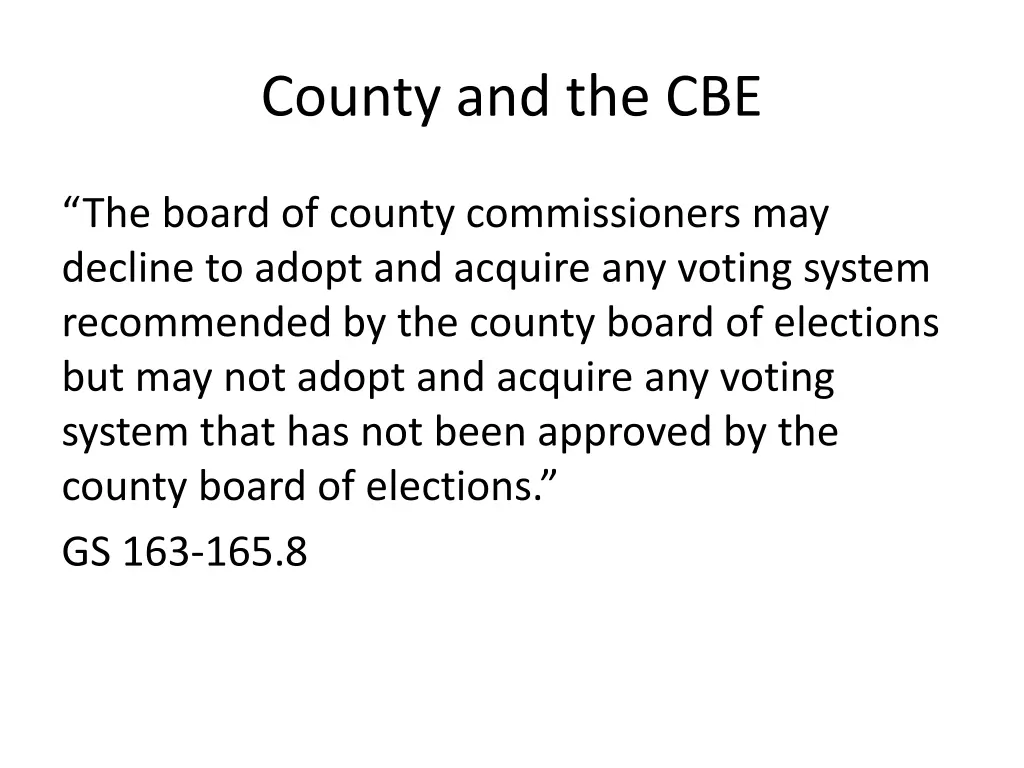 county and the cbe 8