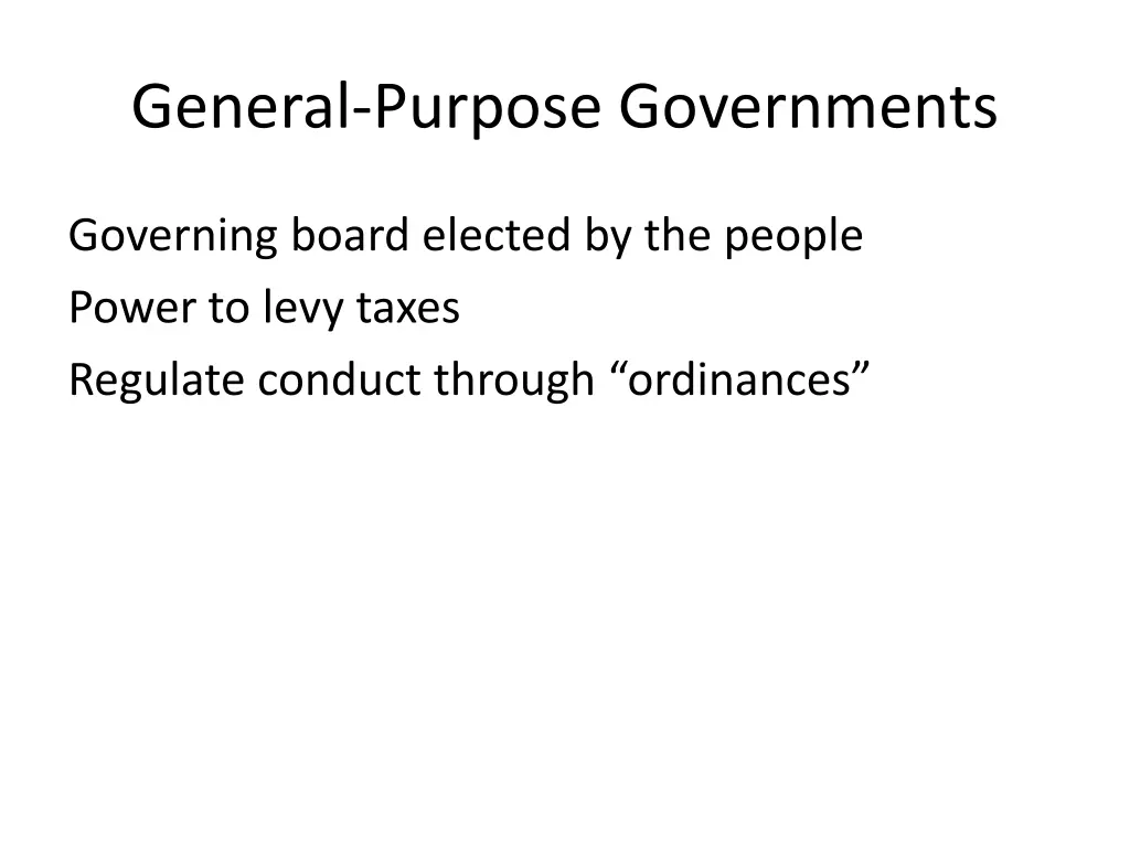 general purpose governments 2
