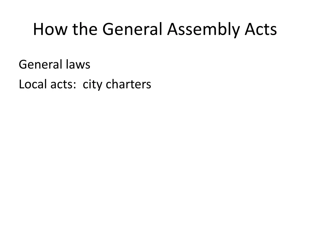 how the general assembly acts 2