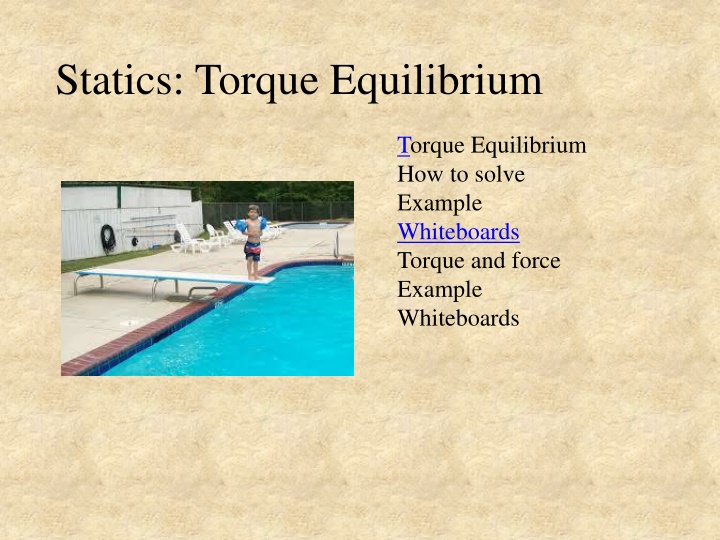statics torque equilibrium
