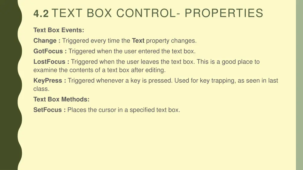 4 2 text box control properties 1