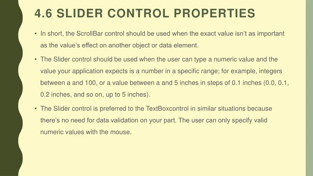4 6 slider control properties 1