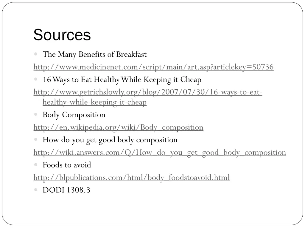 sources