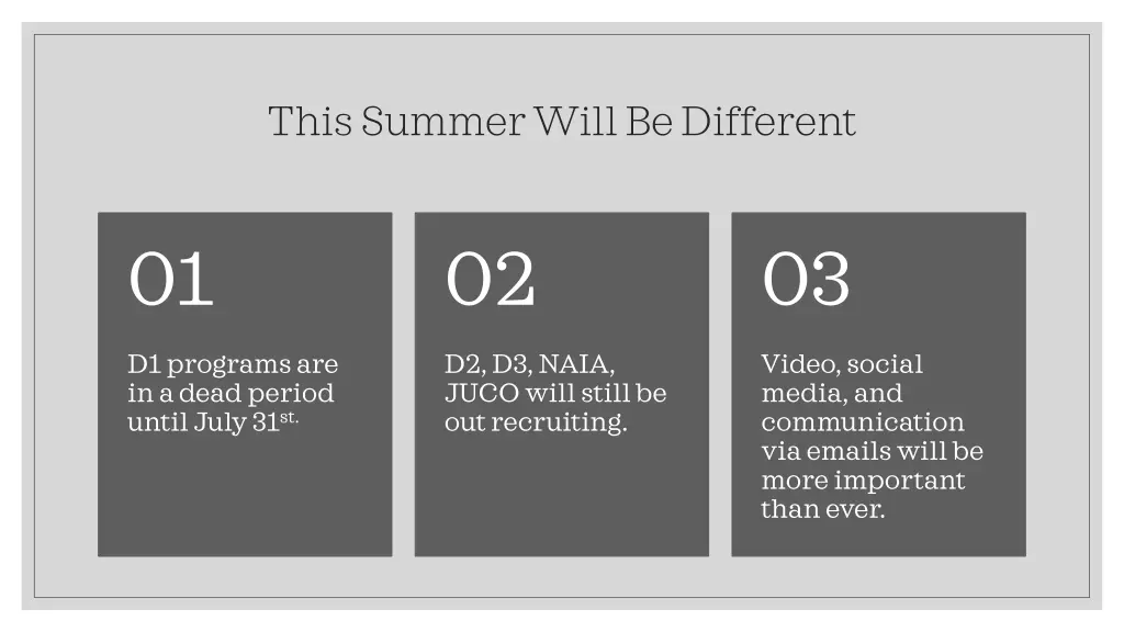 this summer will be different