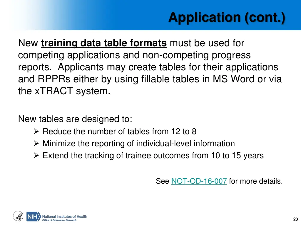 application cont 1