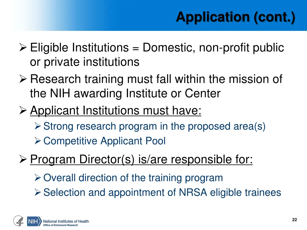 application cont
