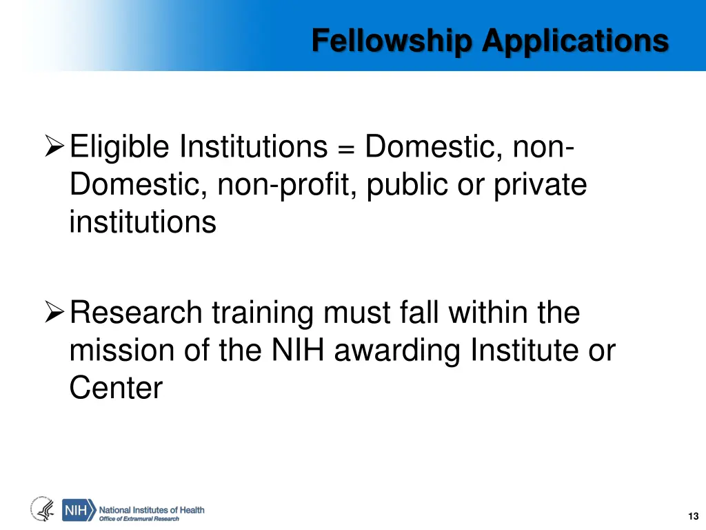 fellowship applications